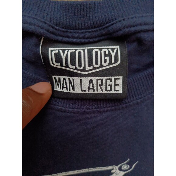 Cycology Cycling T-Shirt Women's Large Navy Blue Short Sleeve - Picture 3 of 7